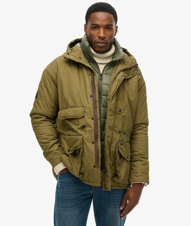 Superdry Hooded Cotton Lined Deck Jacket