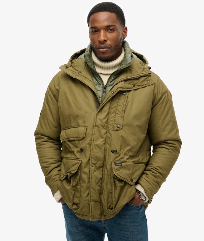 Superdry Hooded Cotton Lined Deck Jacket