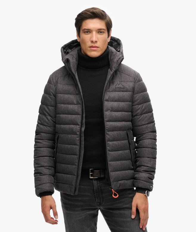 superdry Hooded Fuji Herringbone Jacket