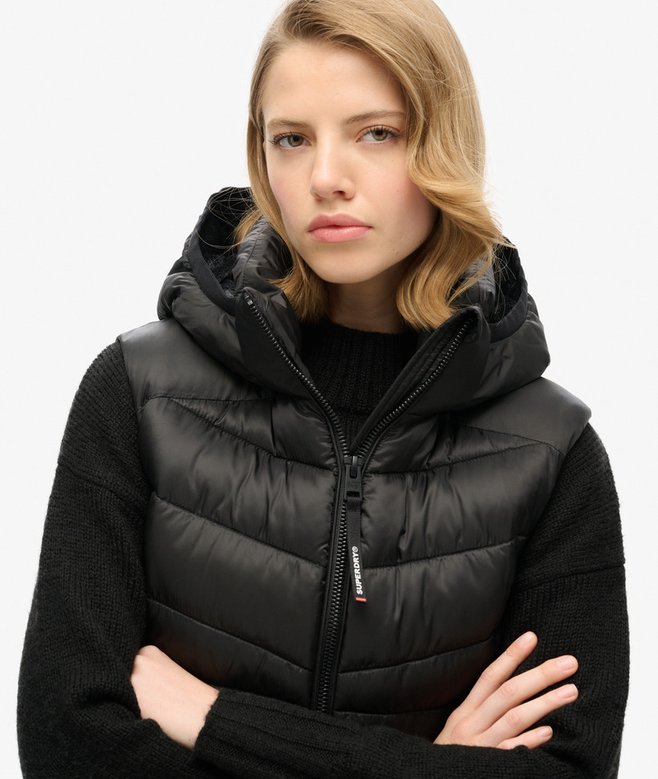 Superdry Hooded Fuji Quilt Padded Gilet