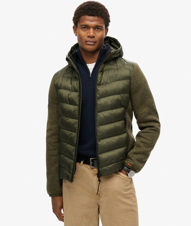 superdry Hooded Knit Storm Hybrid Jacket