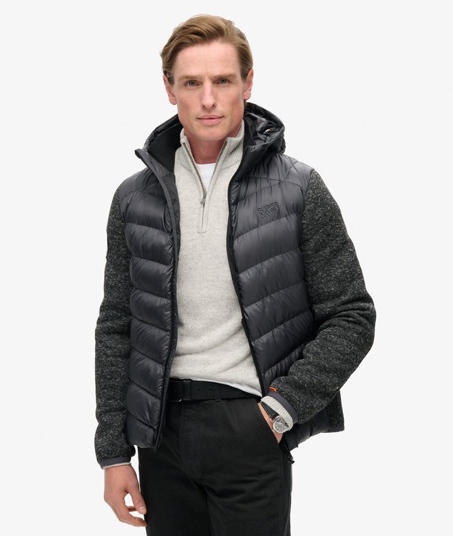 superdry Hooded Knit Storm Hybrid Jacket