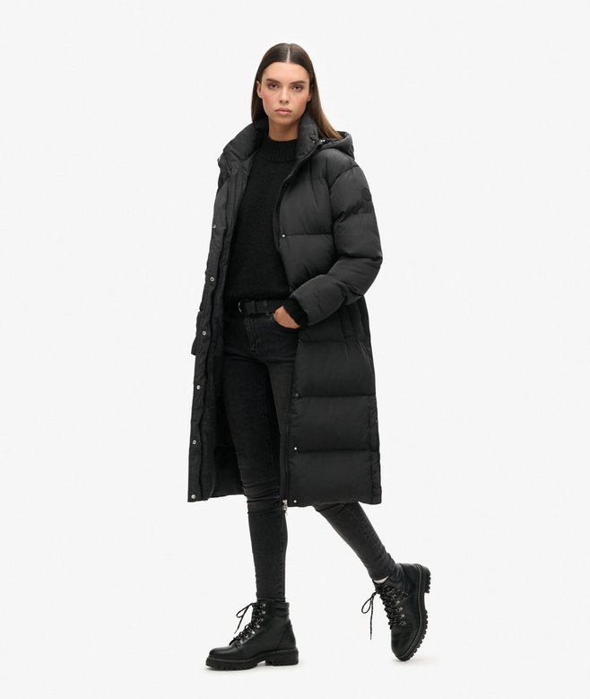 Superdry Hooded Longline Puffer Coat