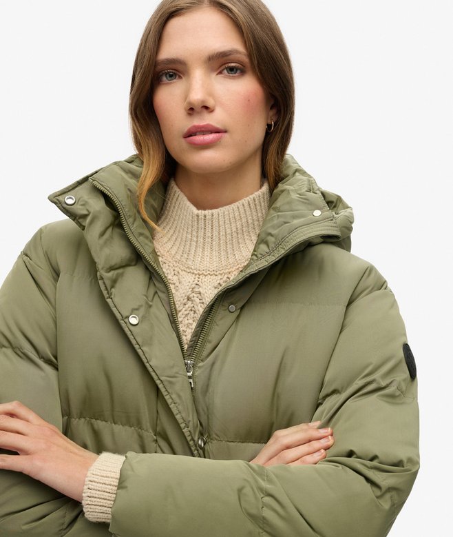 Superdry Hooded Longline Puffer Coat