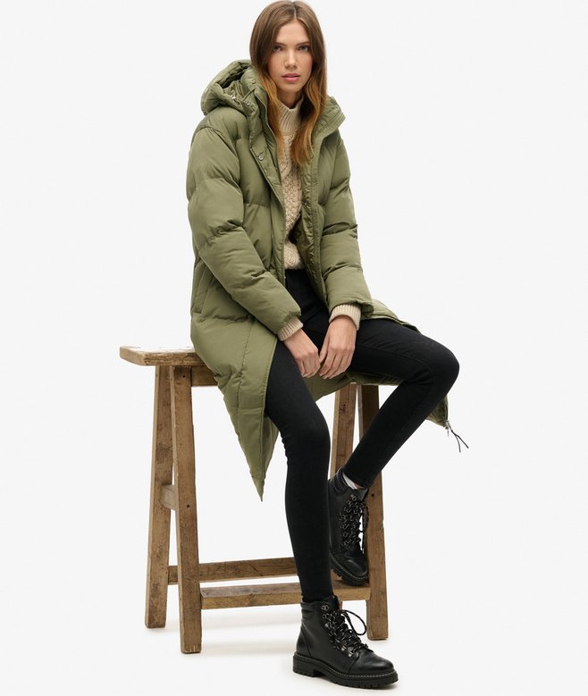 Superdry Hooded Longline Puffer Coat