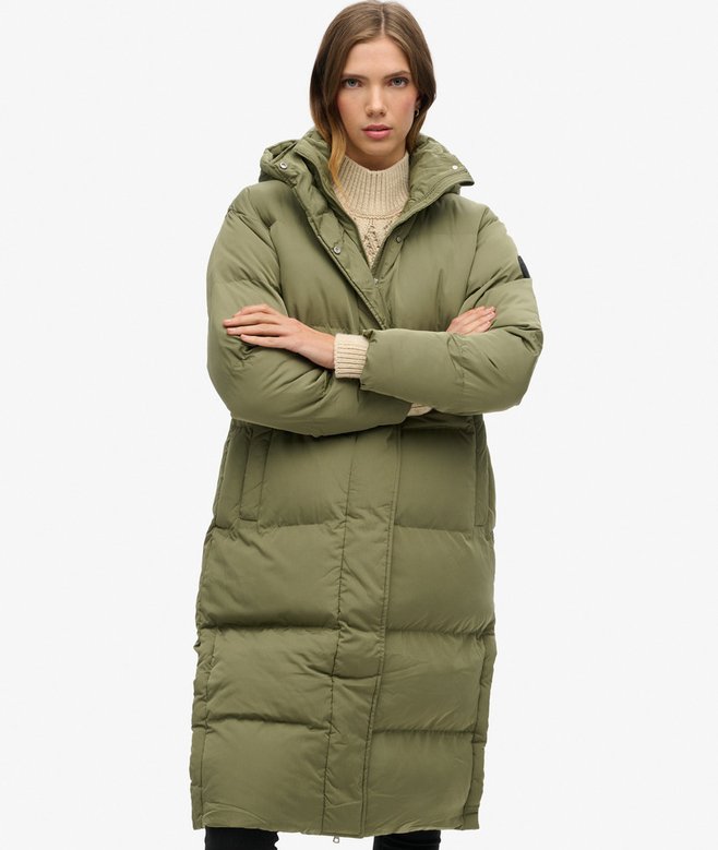 superdry Hooded Longline Puffer Coat