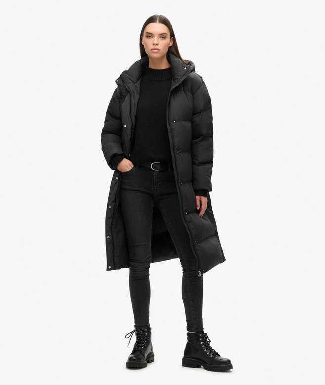 superdry Hooded Longline Puffer Coat