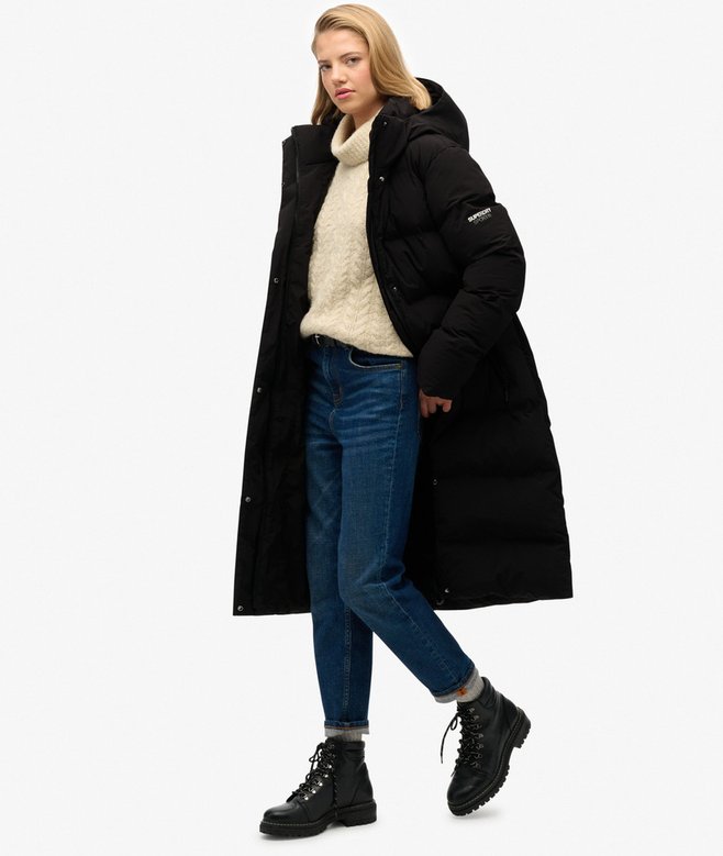 Superdry Hooded Longline Puffer Jacket