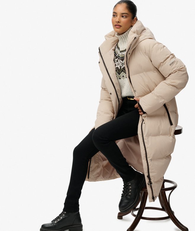 Superdry Hooded Longline Puffer Jacket