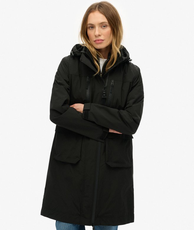superdry Hooded Longline Shell Parka
