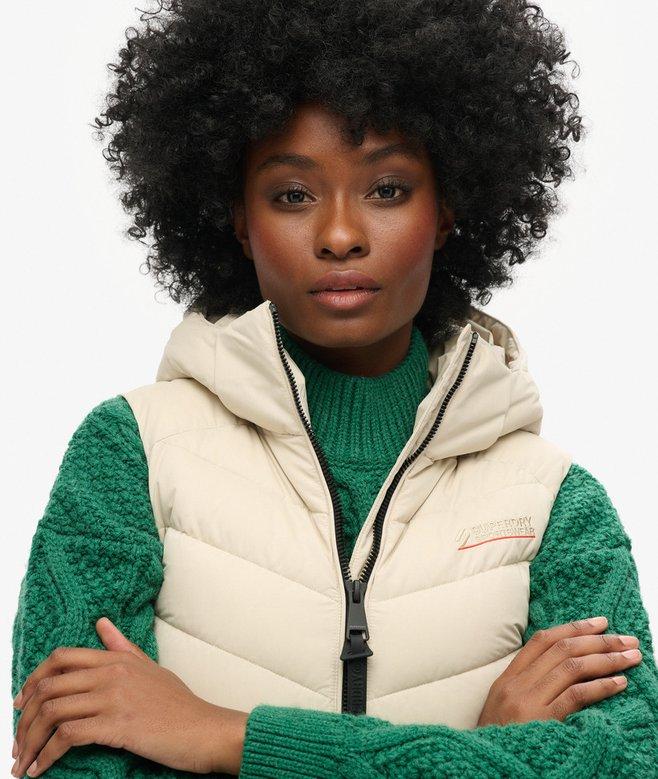 Superdry Hooded Microfibre Padded Gilet
