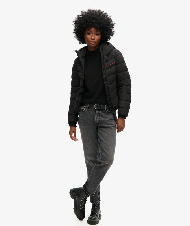 Superdry Hooded Microfibre Padded Jacket