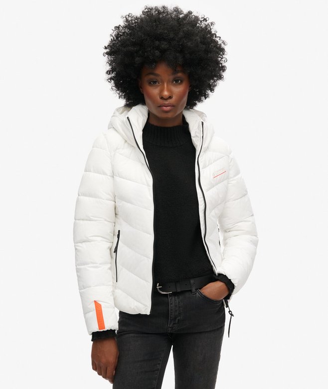 superdry Hooded Microfibre Padded Jacket