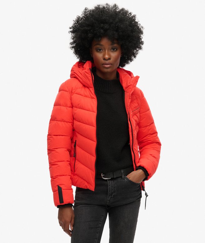 superdry Hooded Microfibre Padded Jacket