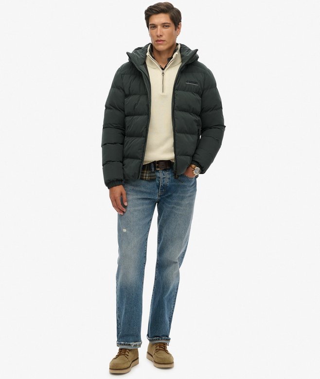 Superdry Hooded Microfibre Sport Puffer Jacket