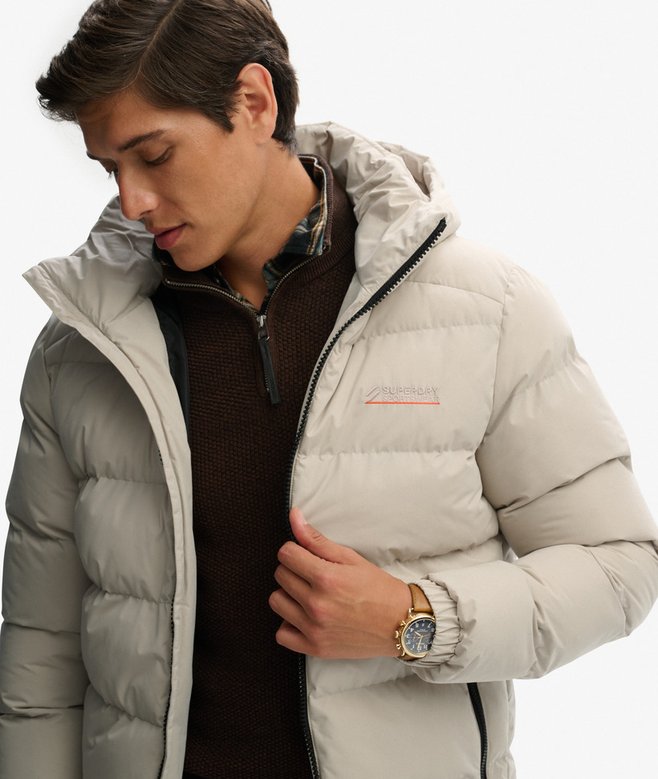 Superdry Hooded Microfibre Sport Puffer Jacket