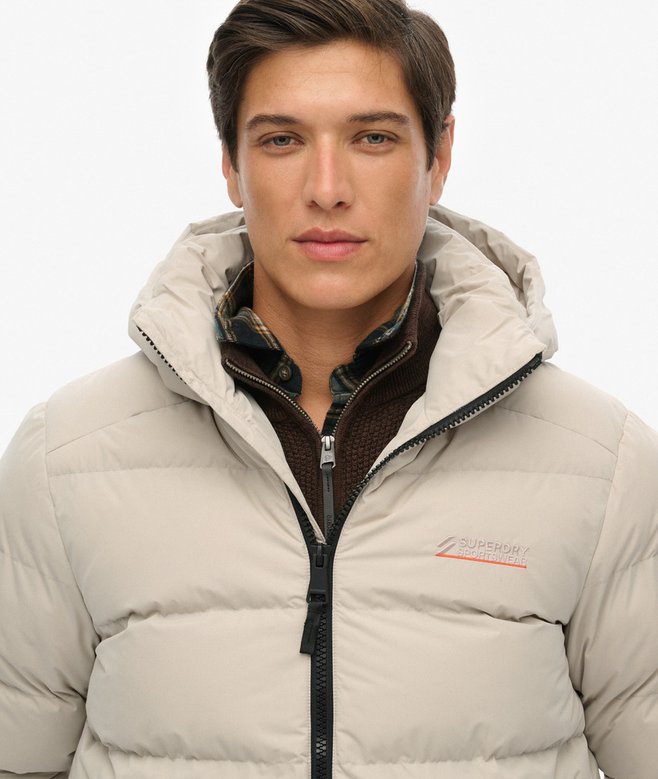 Superdry Hooded Microfibre Sport Puffer Jacket