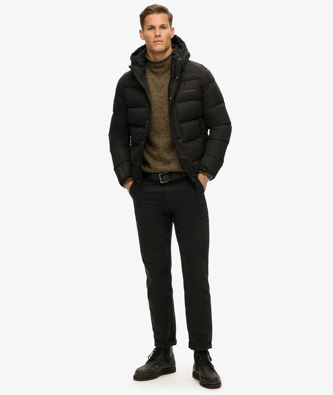 Superdry Hooded Microfibre Sports Puffer Jacket