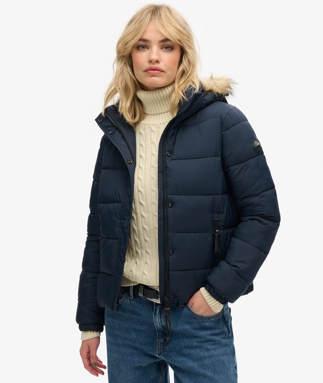 superdry Hooded Mid Layer Short Jacket