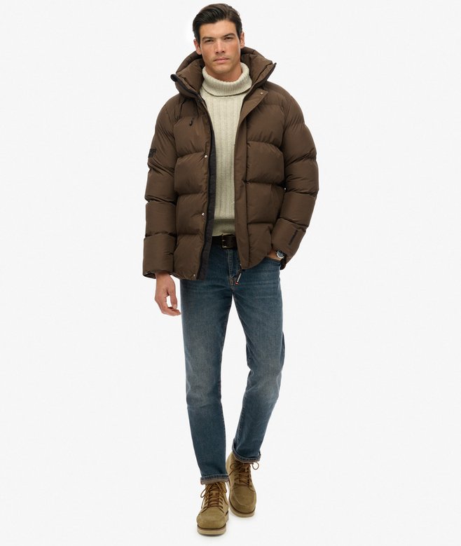 Superdry Hooded Mid Length Sports Puffer Jacket