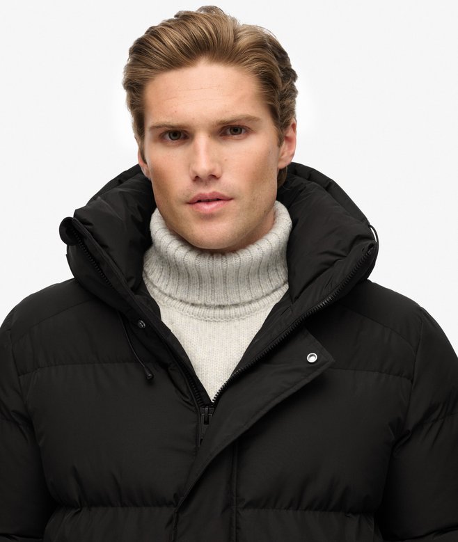 Superdry Hooded Mid Length Sports Puffer Jacket