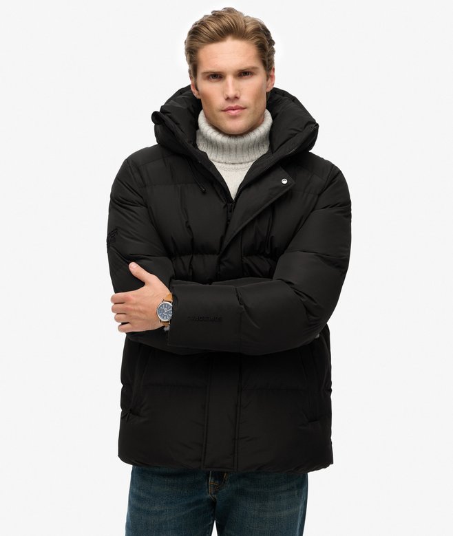 Superdry Hooded Mid Length Sports Puffer Jacket