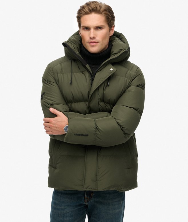 Superdry Hooded Mid Length Sports Puffer Jacket