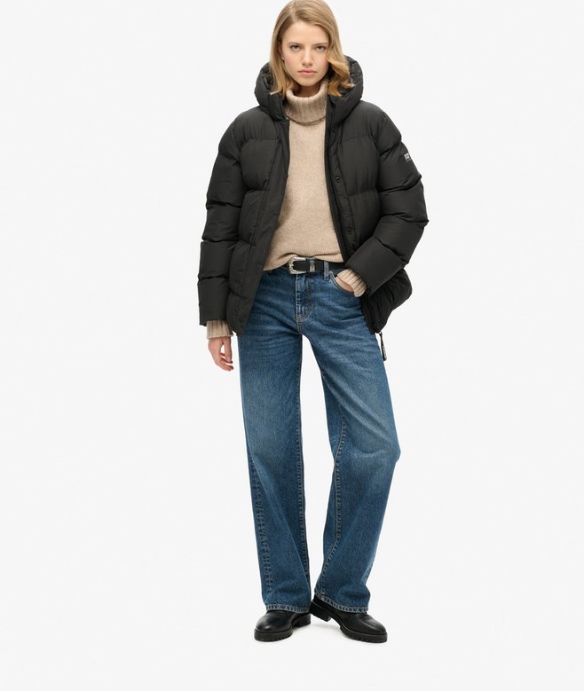 Superdry Hooded Mid Length Sports Puffer Jacket