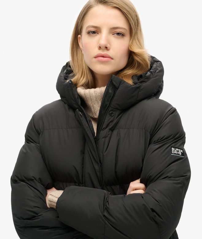 Superdry Hooded Mid Length Sports Puffer Jacket