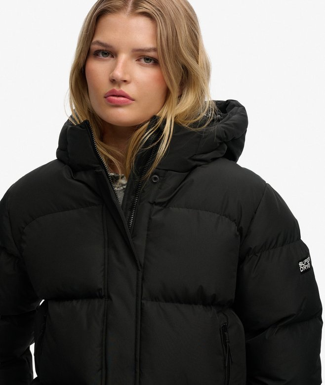 Superdry Hooded Mid Length Sports Puffer Jacket