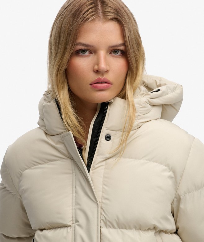 Superdry Hooded Mid Length Sports Puffer Jacket