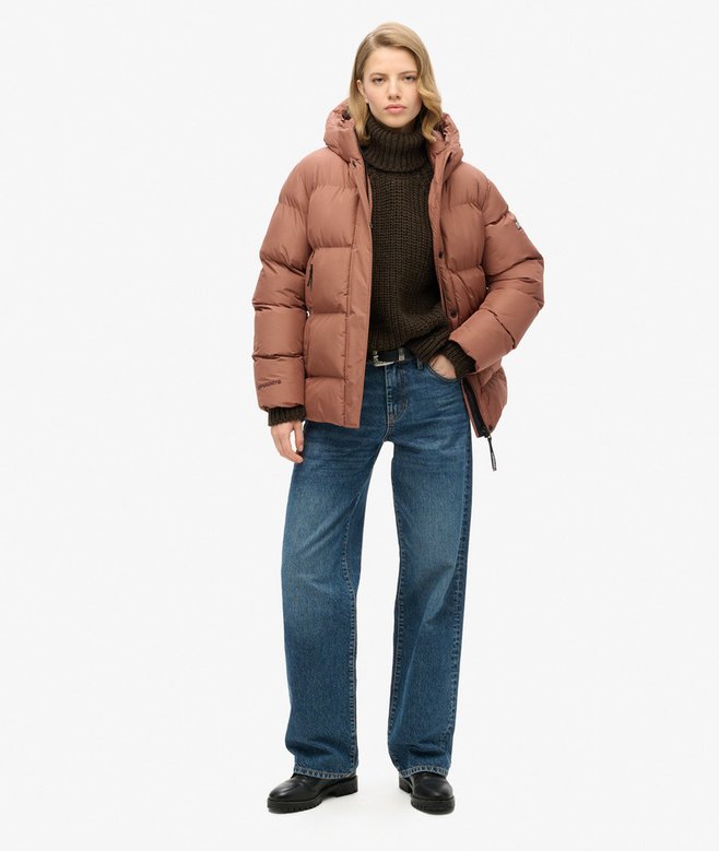 Superdry Hooded Mid Length Sports Puffer Jacket