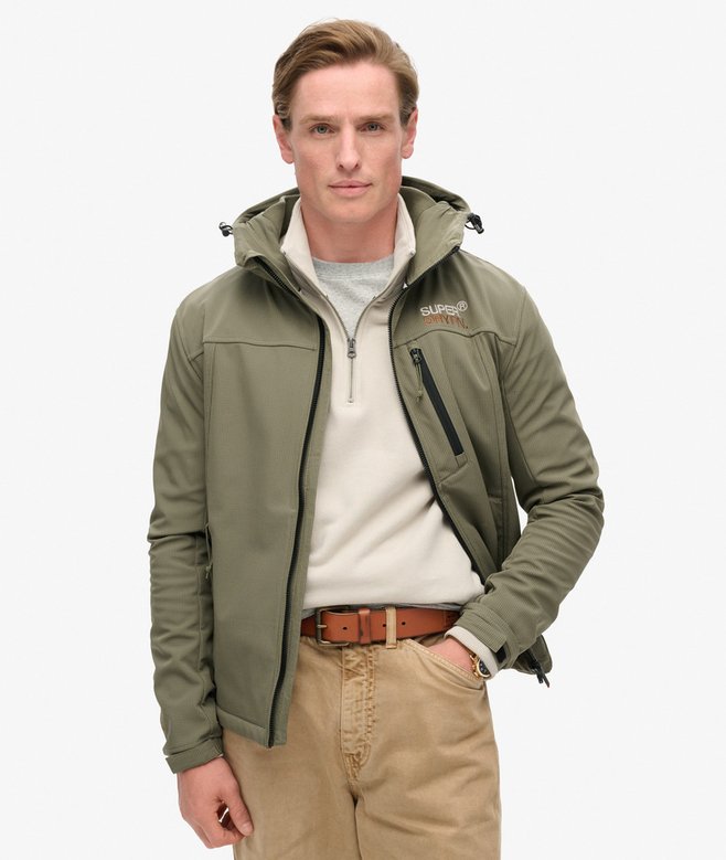 superdry Hooded Ripstop Softshell Trekker Jacket