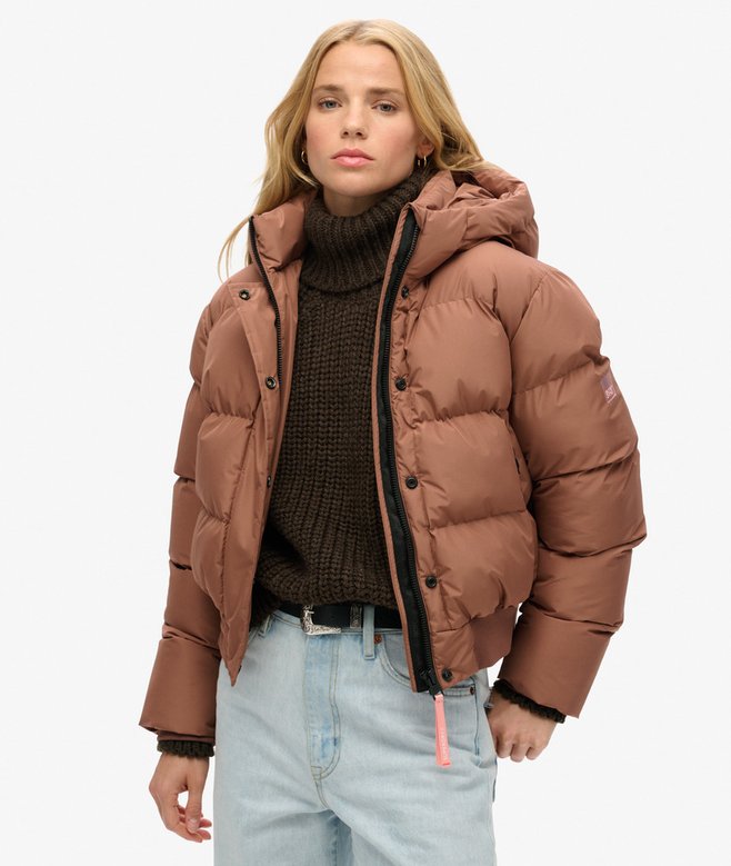superdry Hooded Sports Puffer Bomber Jacket