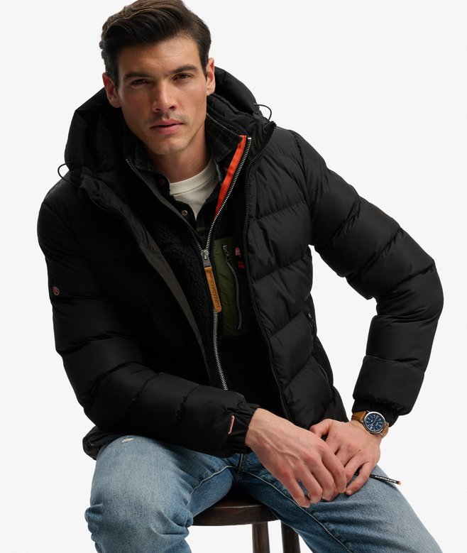 superdry Hooded Sports Puffer Jacket