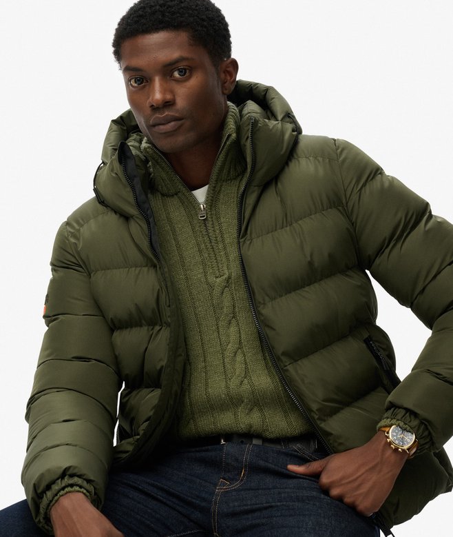 superdry Hooded Sports Puffer Jacket
