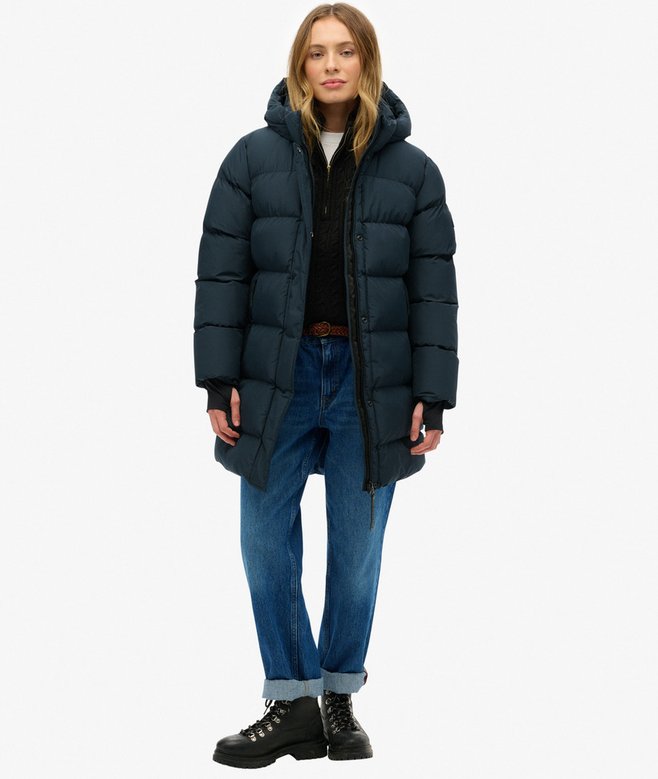 Superdry Hooded Sports Puffer Mid Length Jacket