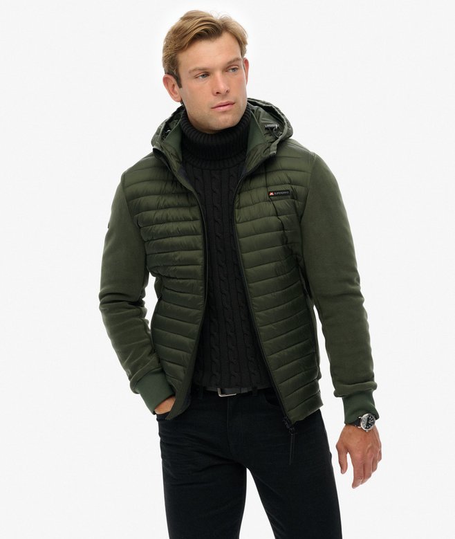 Superdry Hooded Storm Fleece Hybrid Jacket