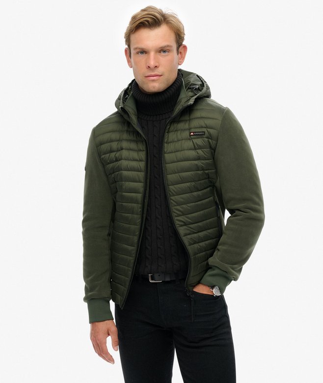 superdry Hooded Storm Fleece Hybrid Jacket
