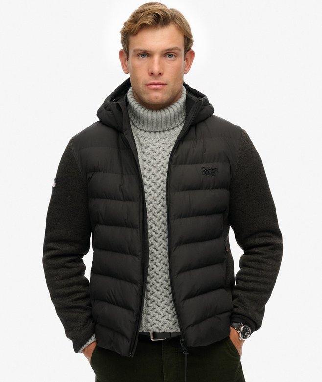 superdry Hooded Storm Knit Hybrid Jacket