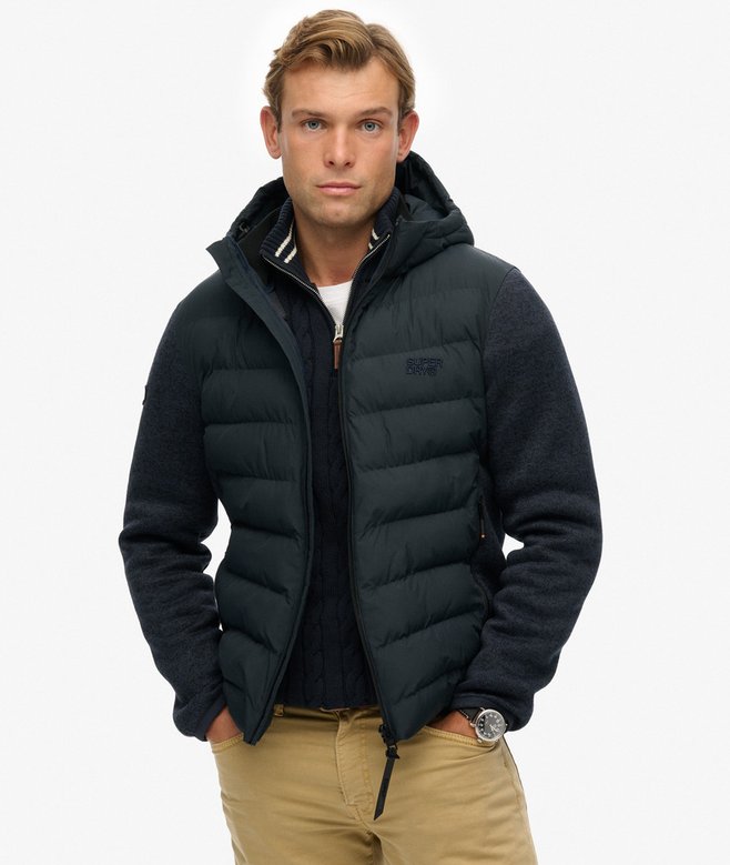 superdry Hooded Storm Knit Hybrid Jacket
