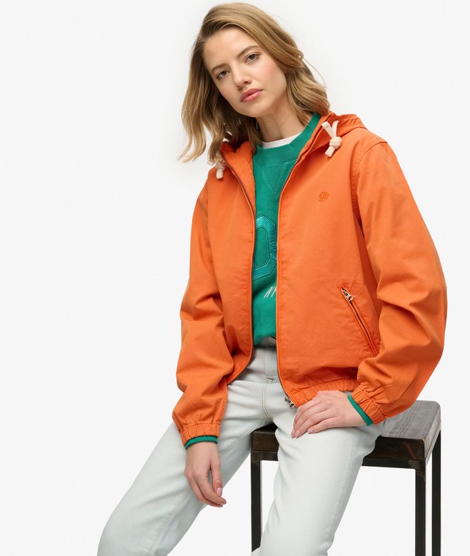 superdry Hooded Washed Twill Jacket