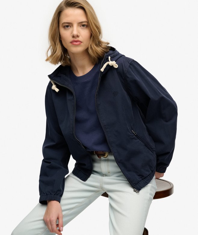 superdry Hooded Washed Twill Jacket