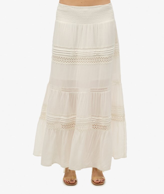 Superdry Ibiza Lace Mix Maxi Skirt