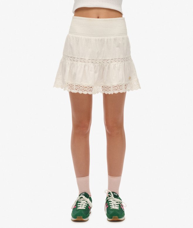 Superdry Ibiza Lace Mix Mini Skirt