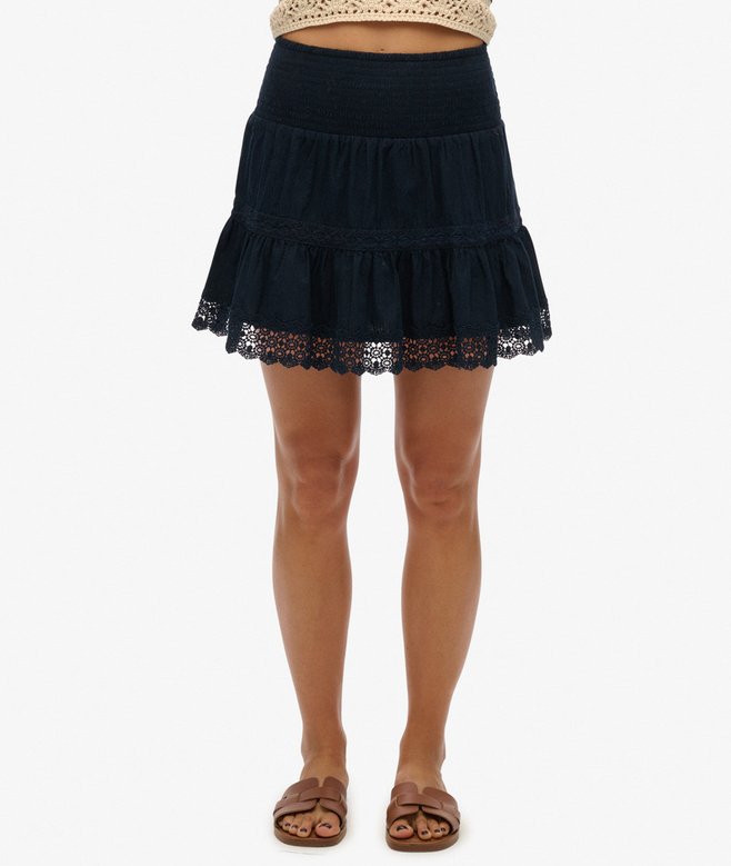 Superdry Ibiza Lace Mix Mini Skirt