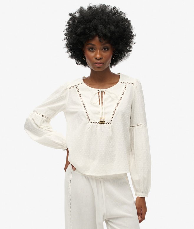 superdry Ibiza Long Sleeve Beach Blouse