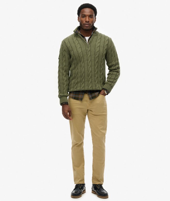 Superdry Jacob Cable Knit Half Zip Jumper