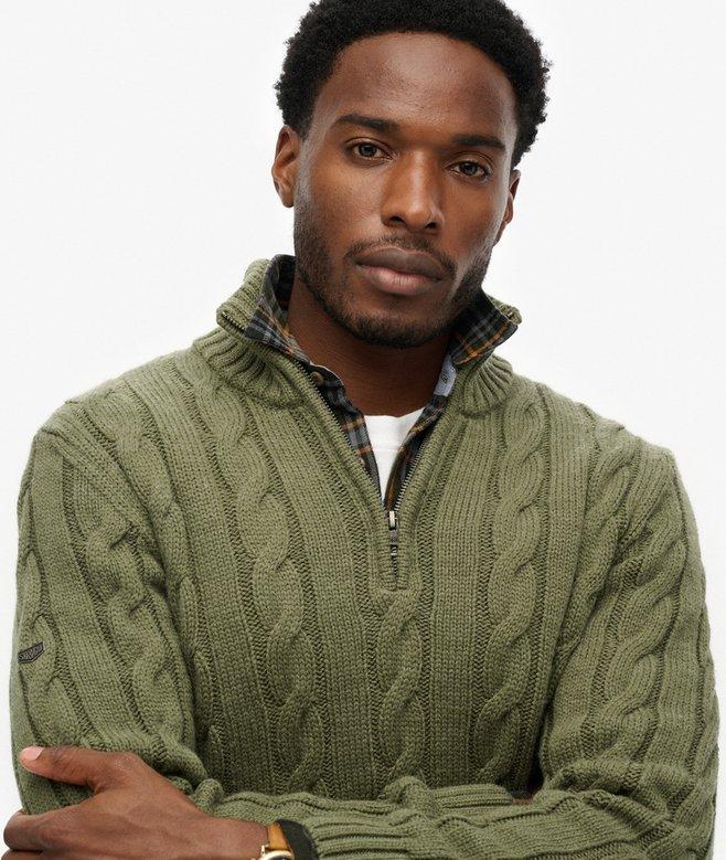 Superdry Jacob Cable Knit Half Zip Jumper