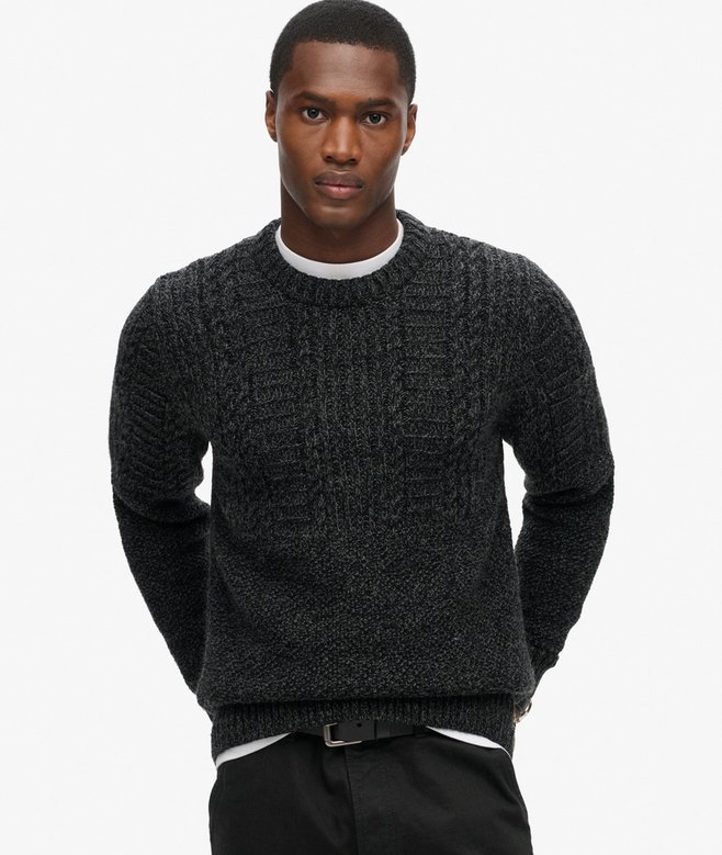 superdry Jacob Cable Knit Jumper